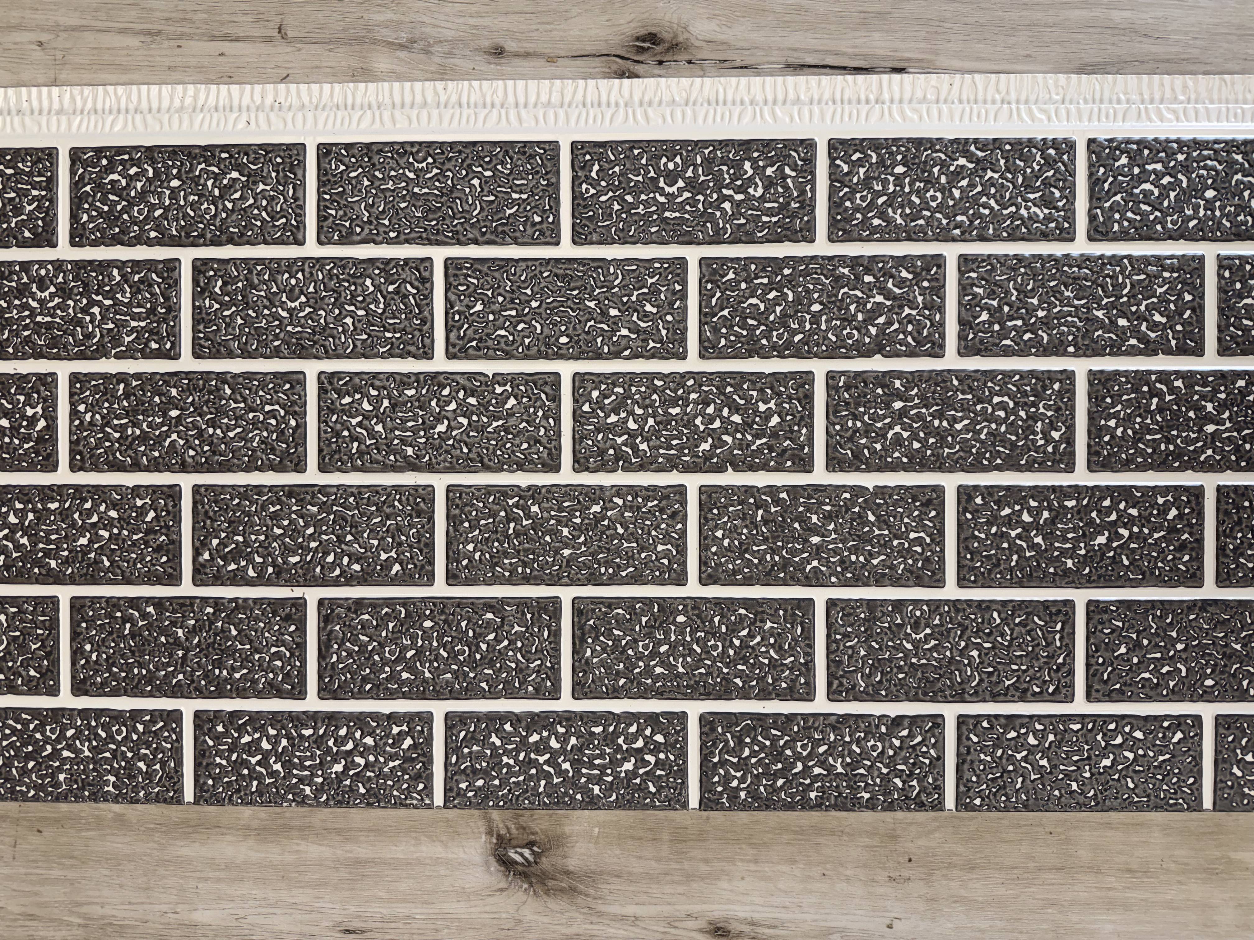 Metal Carved Board | Grey Brick