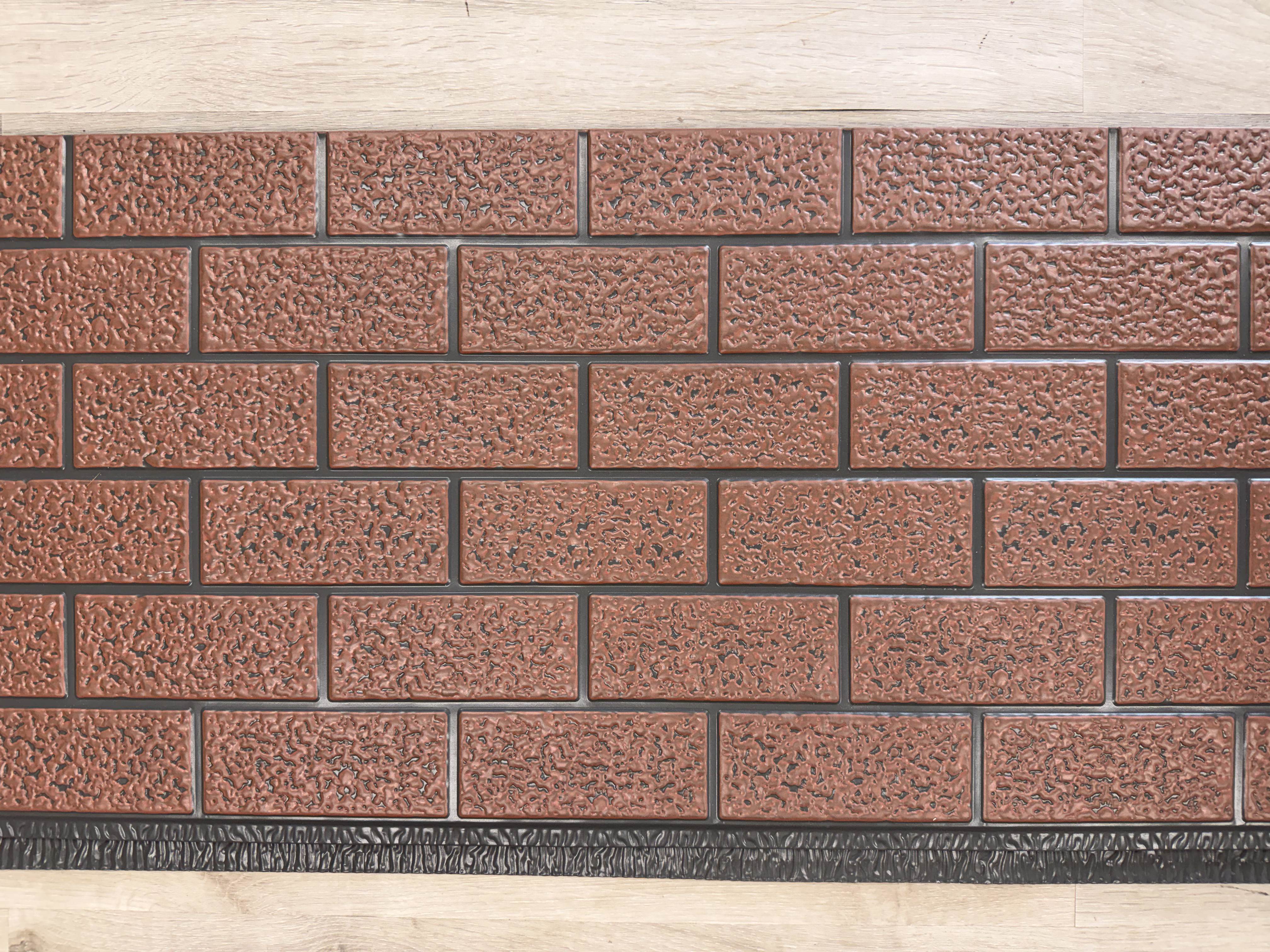 Metal Carved Board | Dark Red Brick